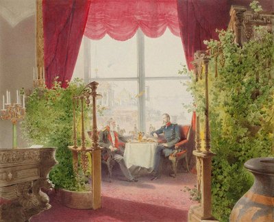 Colazione degli imperatori Alessandro II e Guglielmo I nel Palazzo d