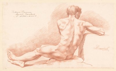 Nudo maschile seduto, visto di schiena (3º premio 1784) da Mijnderd Doornbosch