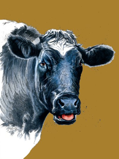 La mucca su giallo dorato da Mike Davis