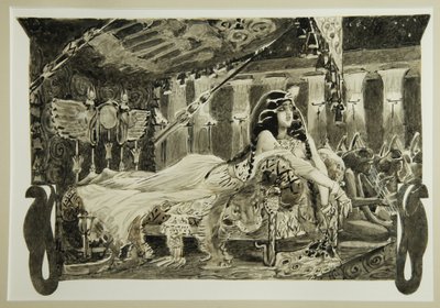 Cleopatra sul letto, 1899 da Mikhail Aleksandrovich Vrubel