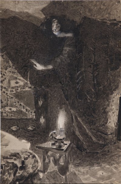 Illustrazione al poema Il Demone di Mikhail Lermontov, 1890-1900 da Mikhail Aleksandrovich Vrubel