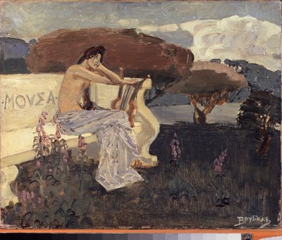 Muse, progetto di sipario teatrale da Mikhail Aleksandrovich Vrubel