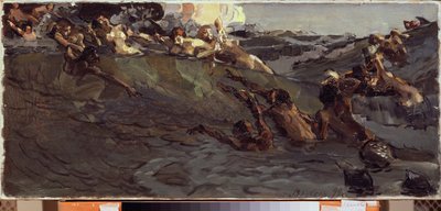 Naiadi e tritoni che giocano da Mikhail Aleksandrovich Vrubel