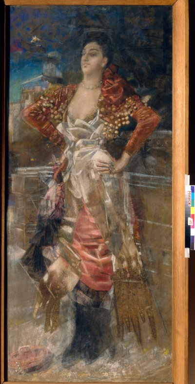 Ritratto della ballerina e attrice Caroline (Carolina) Otero, detta La Belle Otero (1868-1965) da Mikhail Aleksandrovich Vrubel
