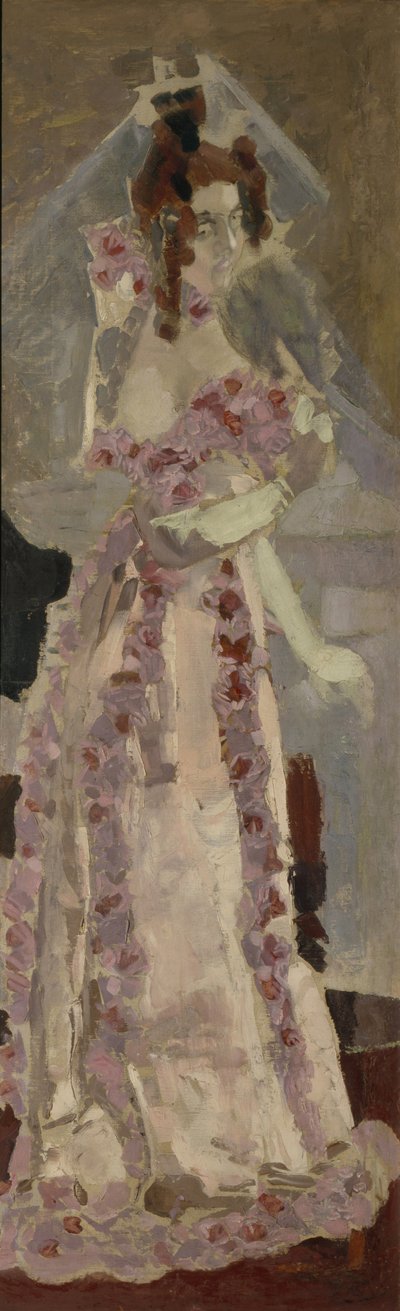 Ritratto di Nadezhda Zabela-Vrubel al pianoforte a coda da Mikhail Aleksandrovich Vrubel