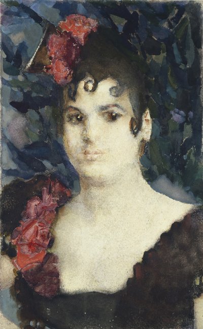 Ritratto di Tatyana Lyubatovich come Carmen, anni 1890 da Mikhail Aleksandrovich Vrubel