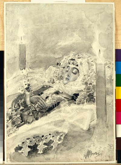 Tamara nella bara da Mikhail Aleksandrovich Vrubel