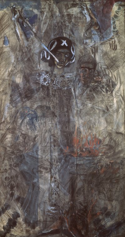 La visione del profeta Ezechiele, 1906 da Mikhail Aleksandrovich Vrubel
