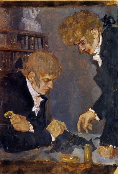 F. G. Cuvier e E. G. Saint Hilaire osservano il cadavere di un animale da Mikhail Dmitrievich Ezuchevsky