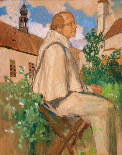 Ritratto del genetista Johann Gregor Mendel, 1926 da Mikhail Dmitrievich Ezuchevsky