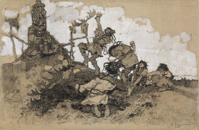 Adorazione degli idoli da Mikhail Dmitrievich Ezuchevsky