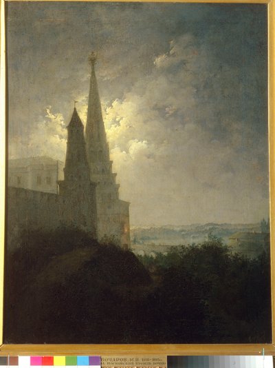 Veduta del Cremlino di Mosca e Zamoskvorechye di notte da Mikhail Ilyich Bocharov