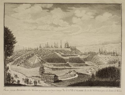 Vista della città di Vladimir, 1769 da Mikhail Ivanovich Makhaev