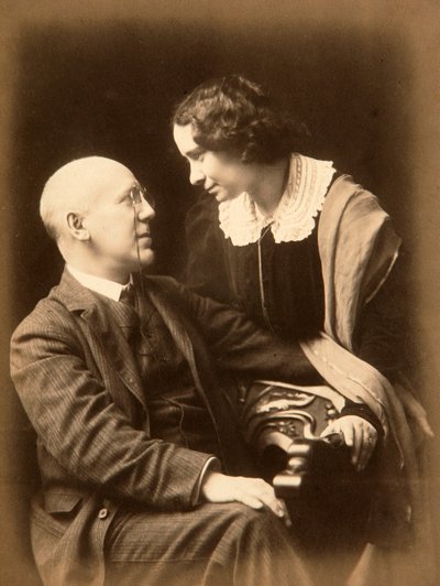 Fëdor Sologub, poeta russo, con sua moglie Anastasia, inizio XX secolo da Mikhail Leshchinsky
