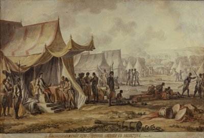 Pietro I al fiume Prut, 1804 da Mikhail Matveevich Ivanov