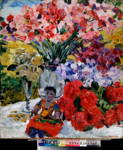 Fiori e bambola da Mikhail Nikolayevich Yakovlev