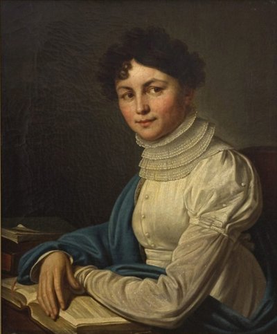 Ritratto della poetessa Anna Bunina 1774-1829, 1825 da Mikhail Prokopyevich Vishnevitsky