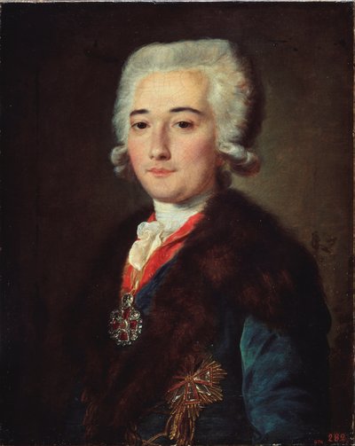 Ritratto del conte Alexandre Dmitriev Mamonov da Mikhail Shibanov