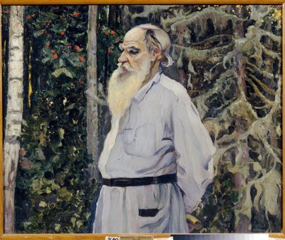 Ritratto dello scrittore Lev N. Tolstoj (1828-1910). Dipinto di Mikhail Vasilyevich Nesterov (1862-1942) da Mikhail Vasilievich Nesterov