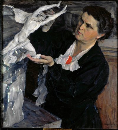 Ritratto della scultrice Vera Mukhina da Mikhail Vasilievich Nesterov