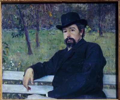 Ritratto del pittore Nikolai Alexandrovich Yaroshenko da Mikhail Vasilievich Nesterov