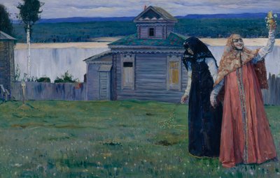 In un monastero appartato, Sorelle, 1915 da Mikhail Vasilievich Nesterov