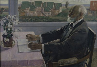 Ritratto del fisiologo, psicologo e medico Ivan P. Pavlov 1849-1936, 1935 da Mikhail Vasilievich Nesterov