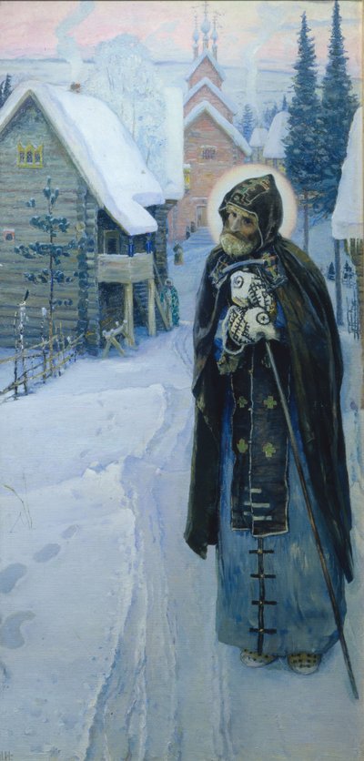 San Sergio lavora Trittico, Parte destra, 1896 da Mikhail Vasilievich Nesterov