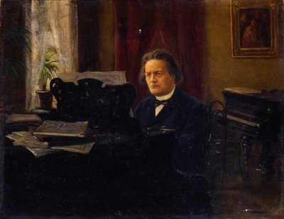 Ritratto del compositore Anton Rubinstein, fine XIX secolo da Mikhail Yarovoy
