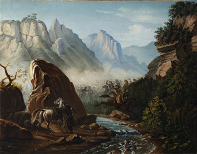 Scontro a fuoco nelle montagne del Daghestan, 1840-1841 da Mikhail Yuryevich Lermontov