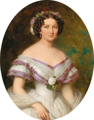 Ritratto della contessa Maria Gabriella Josepha Anna Szápáry, nata Atzél de Borosjenő da Miklós Barabás