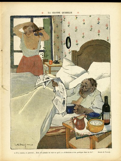 Illustrazione di Miklos Vadasz (1884-1927) in Le Lire da Miklós Vadász
