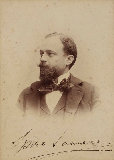 Ritratto del Compositore Spyridon Samaras da Milano . Guigoni and Bossi