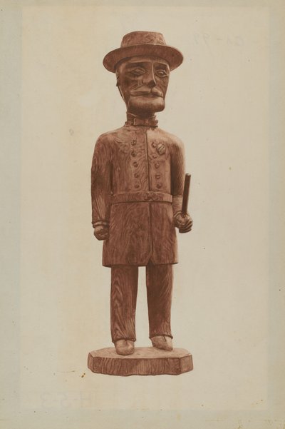 Poliziotto scolpito da Mildred E. Bent
