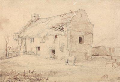 Cottage con cavalli al pascolo da Miles Edmund Cotman