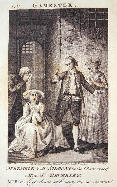 Mr Kemble e Mrs Siddons nei personaggi di Mr e Mrs Beverley, frontespizio di 