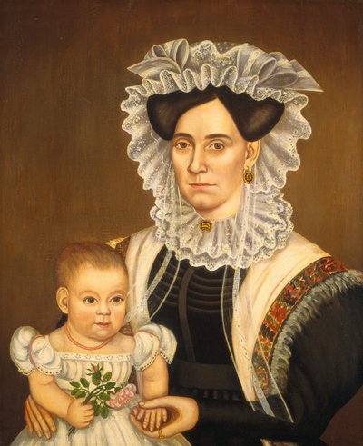 Aphia Salisbury Rich e il piccolo Edward, c. 1833 da Milton W. Hopkins