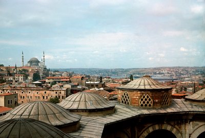 Architettura ottomana: vista della città con la moschea di Suleymaniye (1550-1557) da Mimar Sinan