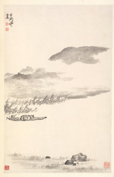 Paesaggio fluviale, 1788 da Min Zhen
