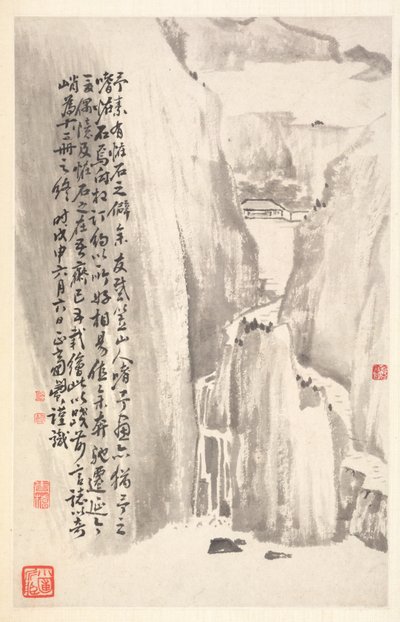 Scogliere a picco, 1788 da Min Zhen