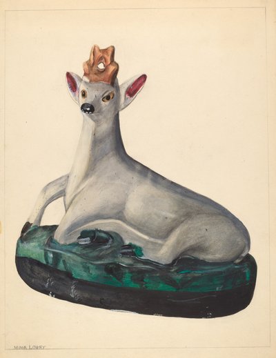 Figurina di cervo, c. 1936 da Mina Lowry