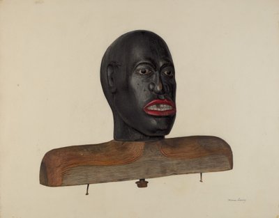 Testa di una persona nera, c. 1940 da Mina Lowry