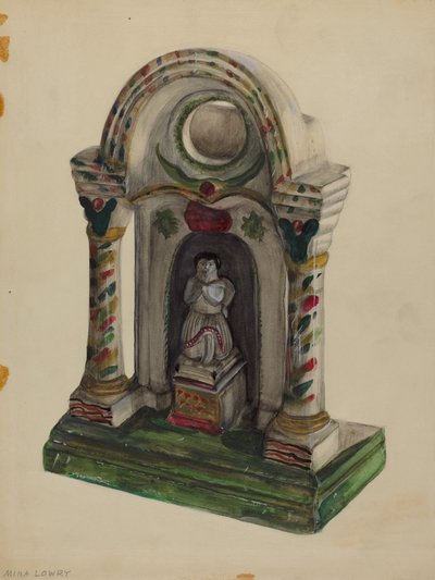 Intaglio religioso in legno da Mina Lowry