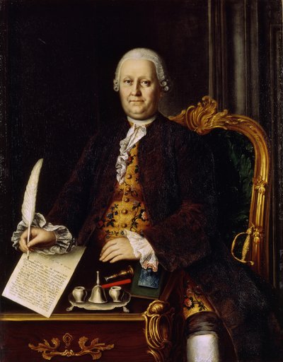 Ritratto di Savva Yakovlevich Yakovlev 1713-1784, 1767 da Mina Lukich Kolokolnikov
