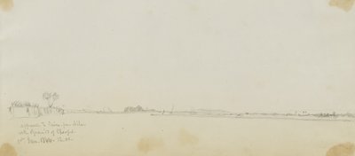 Avvicinamento al Cairo dal Nilo con la Piramide di Cheope da Miner Kilbourne Kellogg