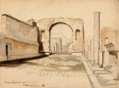 Ingresso principale del Foro, Pompei da Miner Kilbourne Kellogg