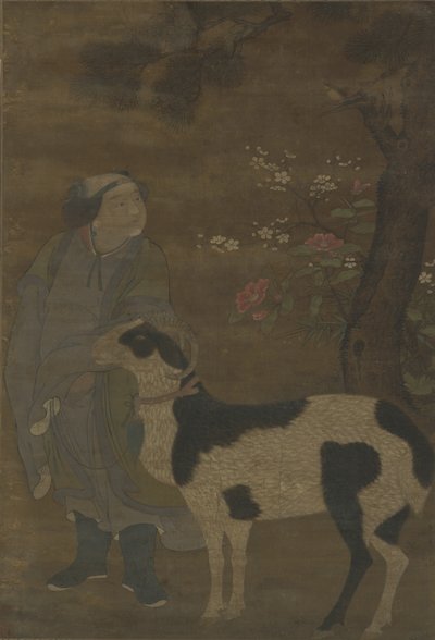 Un nobile ragazzo e la sua capra da Ming Dynasty Chinese School