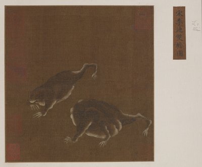Una coppia di rospi a tre zampe da Ming Dynasty Chinese School