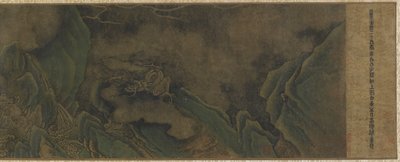Draghi tra nuvole e acque da Ming Dynasty Chinese School