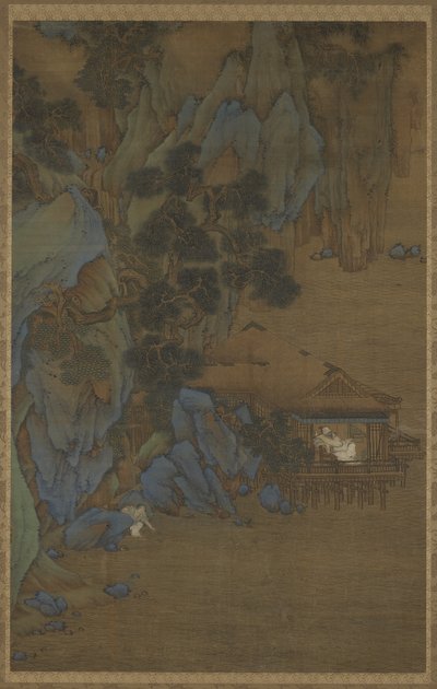 Godendo la brezza in un padiglione sul lungomare, XVI-XVII secolo da Ming Dynasty Chinese School